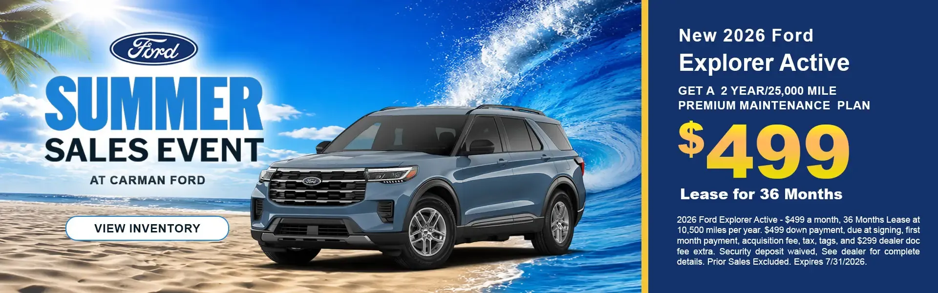 New 2026 Ford Explorer Special